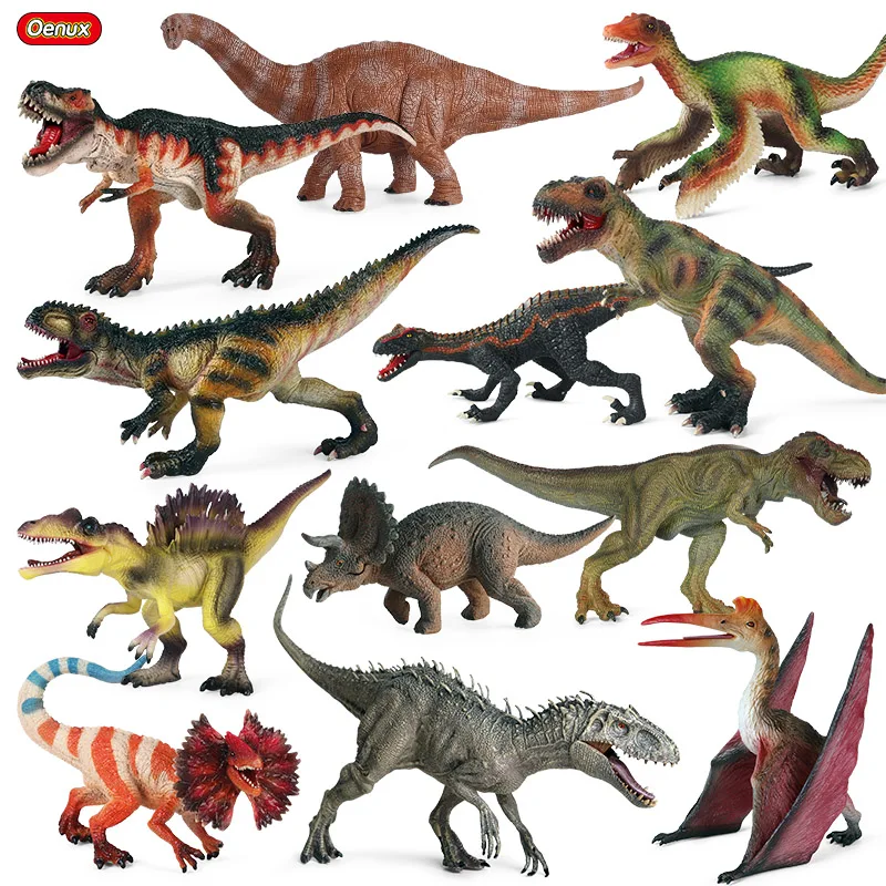 Oenux Jurassic Dinosaur Figurines Giganotosaurus Velociraptor Dilophosaurus T-Rex Model Action Figures Big Animal Toy Kids Gift
Oenux Jurassic Dinosaur Figurines Giganotosaurus Velociraptor Dilophosaurus T-Rex Model Action Figures Big Animal Toy Kids Gift