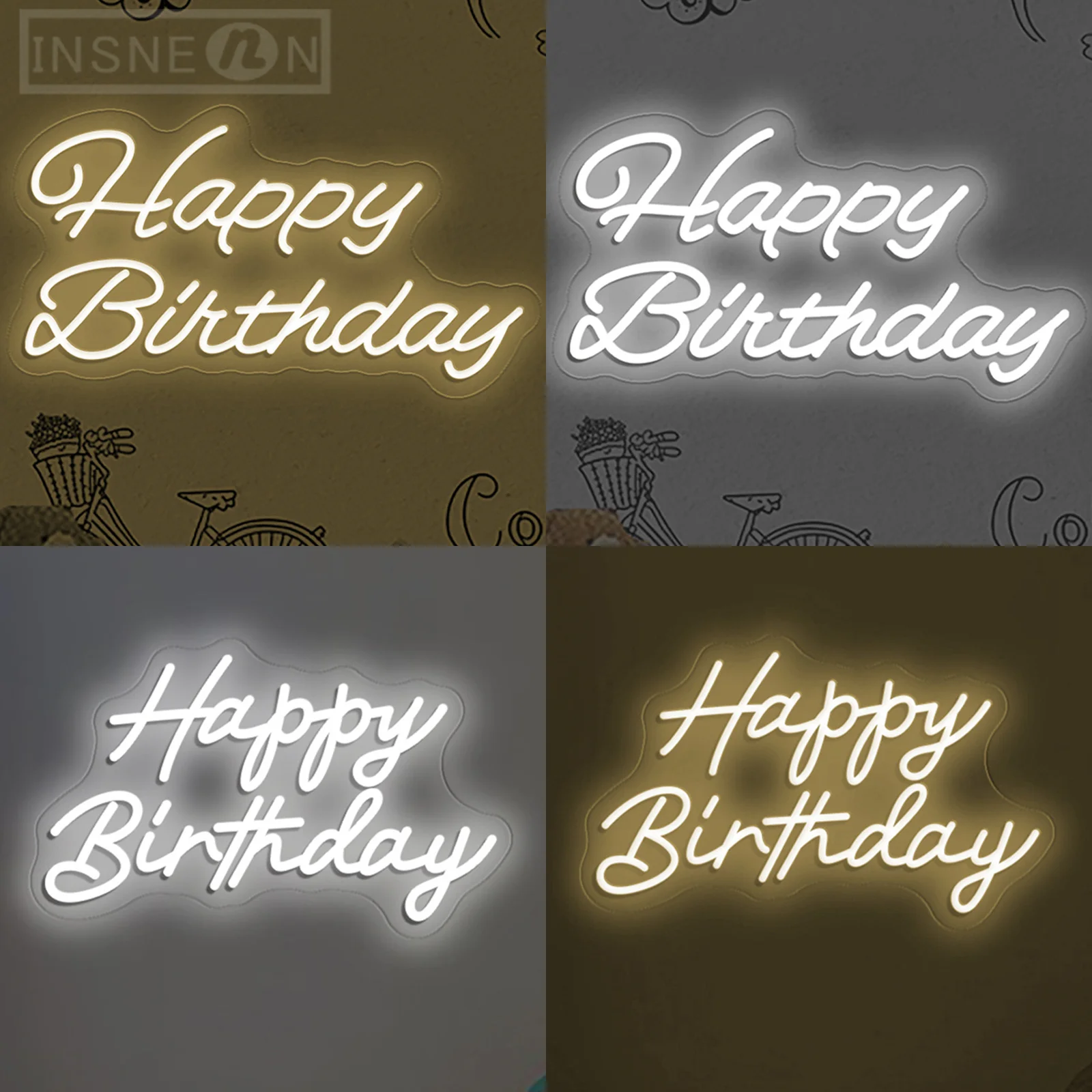 Happy Birthday Neon Sign Flex Neon Lights Room Wall Party Aesthetic Decor Home Bedroom Bar Decoration LED Decorative Night Light
Happy Birthday Neon Sign Flex Neon Lights Room Wall Party Aesthetic Decor Home Bedroom Bar Decoration LED Decorative Night Light