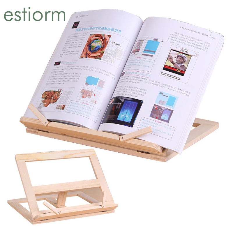 

Wooden Book Stand,Adjustable Foldable Book Holder/Shelf, Textbooks Cookbook Reading Desk Bookstand,Tablet Cook Recipe Stand