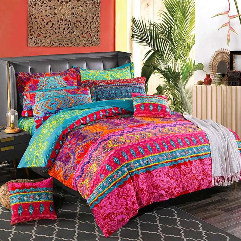 Bohemian Bedspread on The Bed Linen Double Duvet Cover Sheets Quilt Covers Pillowcases Couple Bedding Sets Four Pieces Bedsheets
Bohemian Bedspread on The Bed Linen Double Duvet Cover Sheets Quilt Covers Pillowcases Couple Bedding Sets Four Pieces Bedsheets