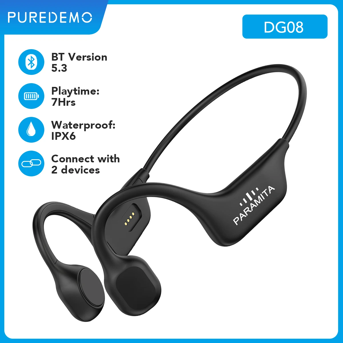 Real Bone Conduction Headphones Bluetooth 5.3 Wireless Earphones Waterproof Sports Headset with Mic for Workouts Running Driving
Real Bone Conduction Headphones Bluetooth 5.3 Wireless Earphones Waterproof Sports Headset with Mic for Workouts Running Driving