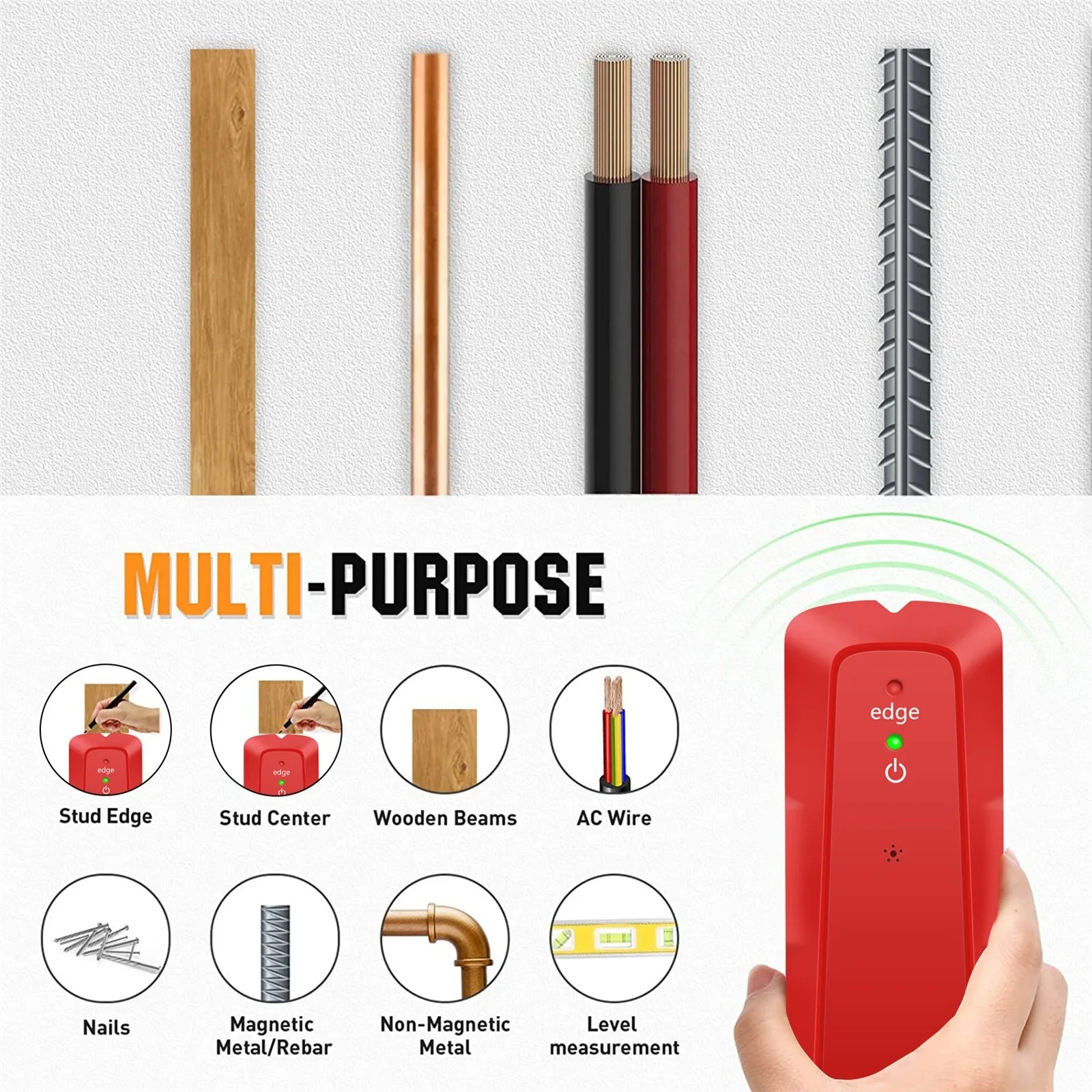 Home Wall Scanners Quickly Locates Wood Wall Scanners For Metal Studs Pipes Rebar Joists Shock-Resistant Stud Detector Beam 
Home Wall Scanners Quickly Locates Wood Wall Scanners For Metal Studs Pipes Rebar Joists Shock-Resistant Stud Detector Beam