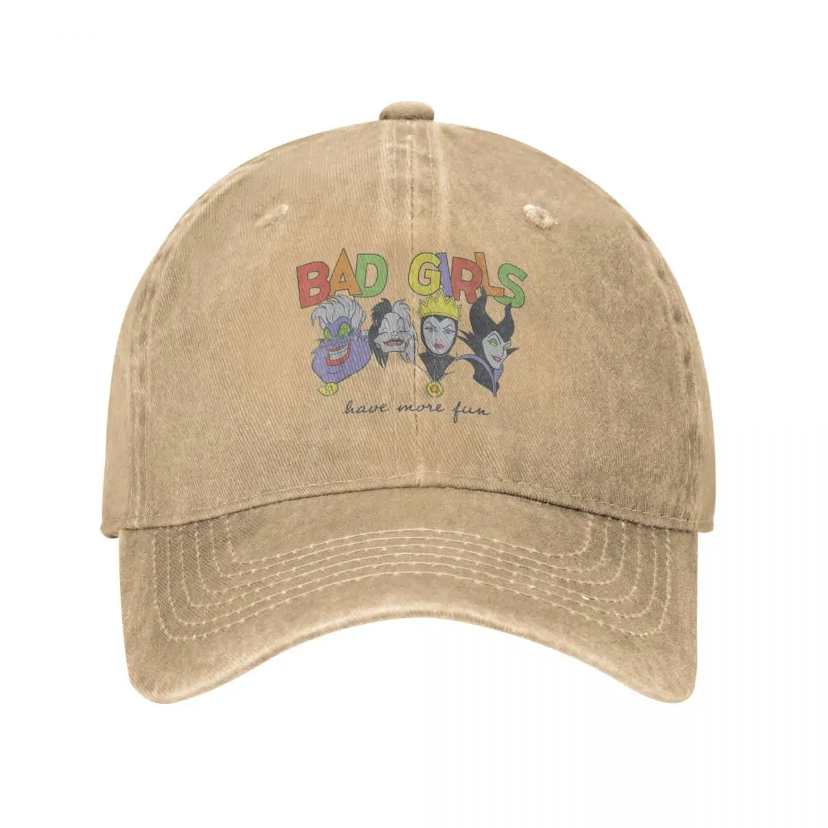 Disney Princess Villains Baseball Caps Bad Girls Have More Fun Vintage Hats Summer Outdoor Denim Casquette
Disney Princess Villains Baseball Caps Bad Girls Have More Fun Vintage Hats Summer Outdoor Denim Casquette