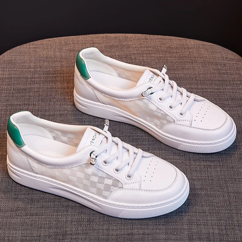 Genuine Leather White Shoes Women Trend Casual Sport Tennis Female Fashion Elegant Flat Platform Sneakers Lace Up Chunky AD-11
Genuine Leather White Shoes Women Trend Casual Sport Tennis Female Fashion Elegant Flat Platform Sneakers Lace Up Chunky AD-11