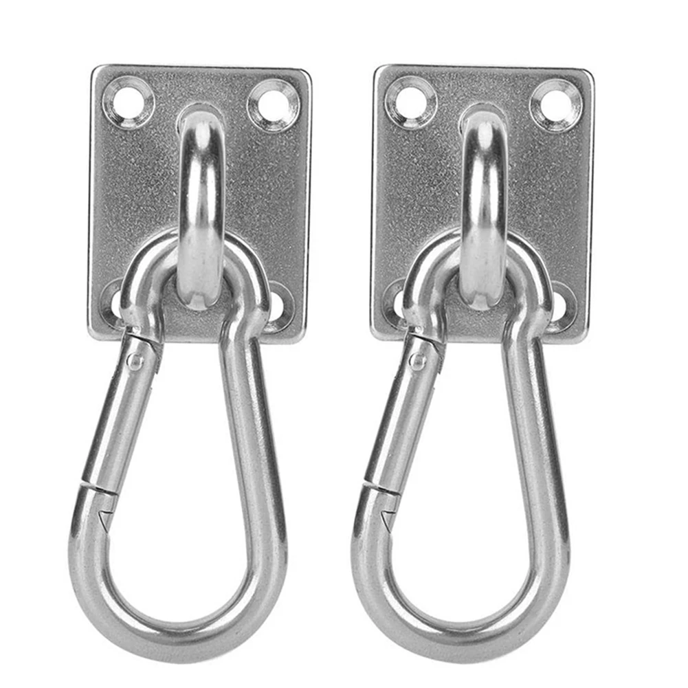 2Pcs Stainless Square Heavy Duty Ceiling Hook Wall Mounted Hook For Yoga Swings Hammocks Bracket Hardware Tool 5mm
2Pcs Stainless Square Heavy Duty Ceiling Hook Wall Mounted Hook For Yoga Swings Hammocks Bracket Hardware Tool 5mm