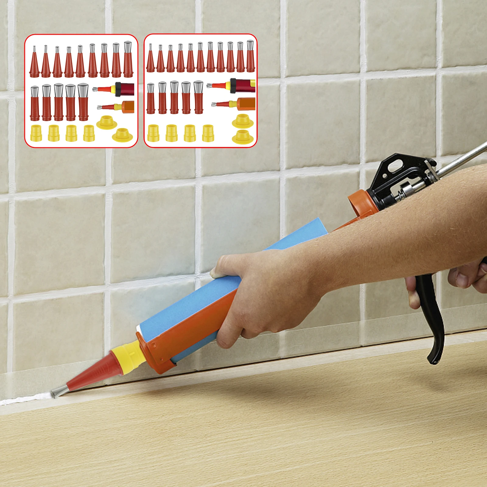 20/22Pcs Caulking Nozzle Set Stainless Steel 5-30mm Caulking Tips Set Reusable Caulking Finisher Kit Sealant Finishing Tool with
20/22Pcs Caulking Nozzle Set Stainless Steel 5-30mm Caulking Tips Set Reusable Caulking Finisher Kit Sealant Finishing Tool with
