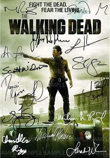 THE WALKING DEAD CAST SIGNED TV SHOW SEASON Print Art Canvas Poster For Living Room Decor Home Wall Picture 
THE WALKING DEAD CAST SIGNED TV SHOW SEASON Print Art Canvas Poster For Living Room Decor Home Wall Picture