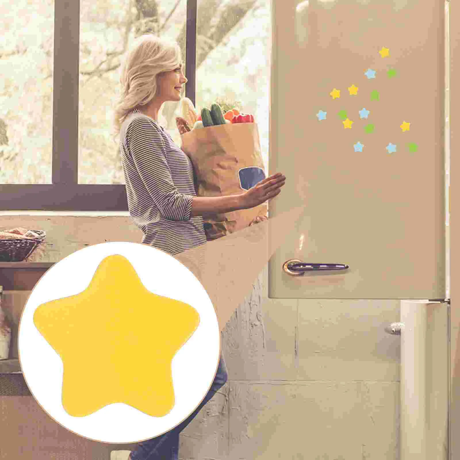 

120Pcs 2cm Stars Sticker Star Stickers Assorted Bright Neon Colors Great for Teachers Classrooms Fridge magnetic Magnets