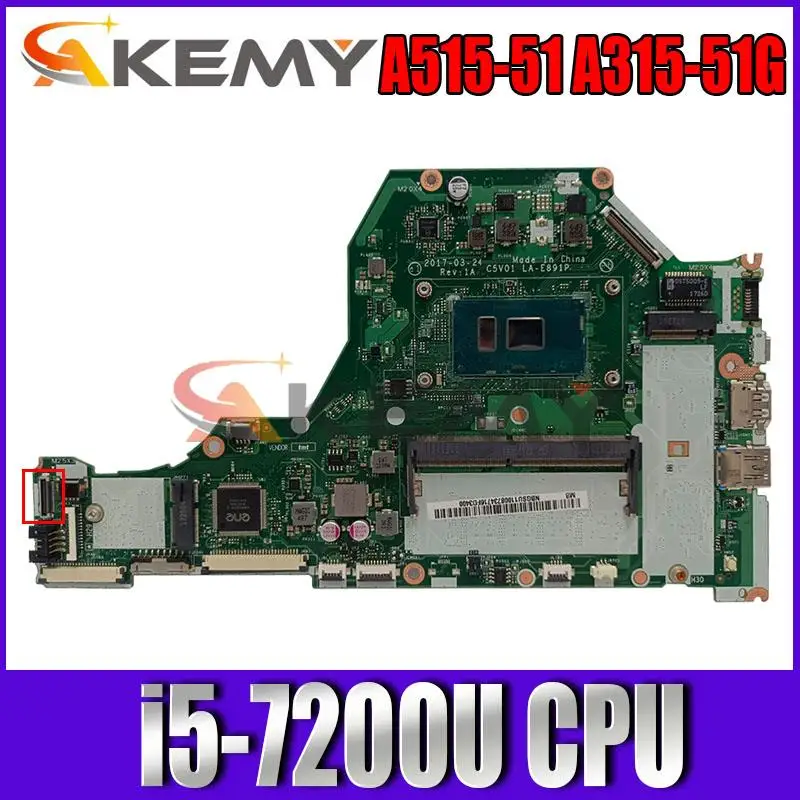 Оригинальная материнская плата для ноутбука ACER Aspire LA-E891P A515-51, материнская плата для ноутбука с процессором A315-51G DDR4 100%, полностью протестиро...
Оригинальная материнская плата для ноутбука ACER Aspire LA-E891P A515-51, материнская плата для ноутбука с процессором A315-51G DDR4 100%, полностью протестиро...