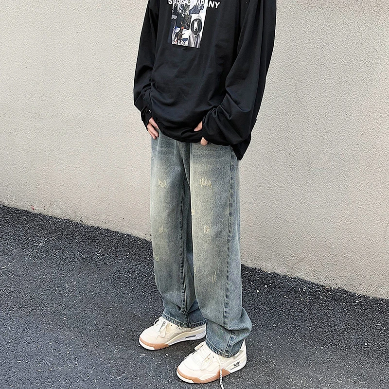 Jeans Pants for Men 2022 New Autumn/Winter Streetwear Men Retro Blue Loose Washed Nostalgic Jeans Men Straight Denim Trouser
Jeans Pants for Men 2022 New Autumn/Winter Streetwear Men Retro Blue Loose Washed Nostalgic Jeans Men Straight Denim Trouser