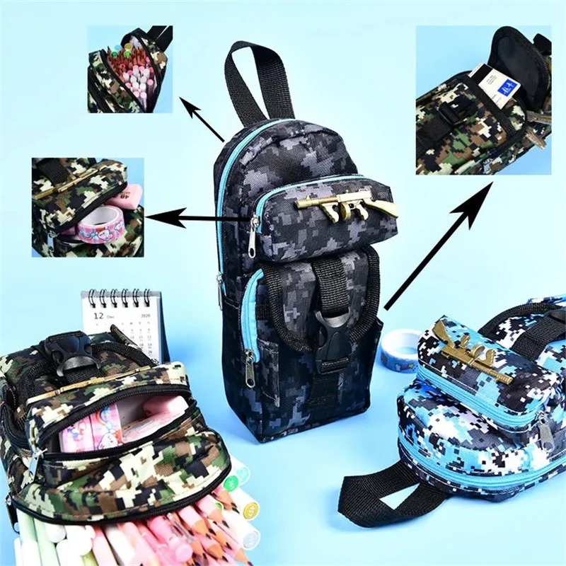 Mini Schoolbag Camouflage Storage Bag Backpack Pen Case Boy Pencil Bag Student Pen Bag Pencil Case School Stationery
Mini Schoolbag Camouflage Storage Bag Backpack Pen Case Boy Pencil Bag Student Pen Bag Pencil Case School Stationery