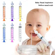 Baby Care Nasal Aspirator Professional Syringe Rhinitis Irrigator Infant Nose Clean Rinsing Device Reusable Silicone Suction Tip