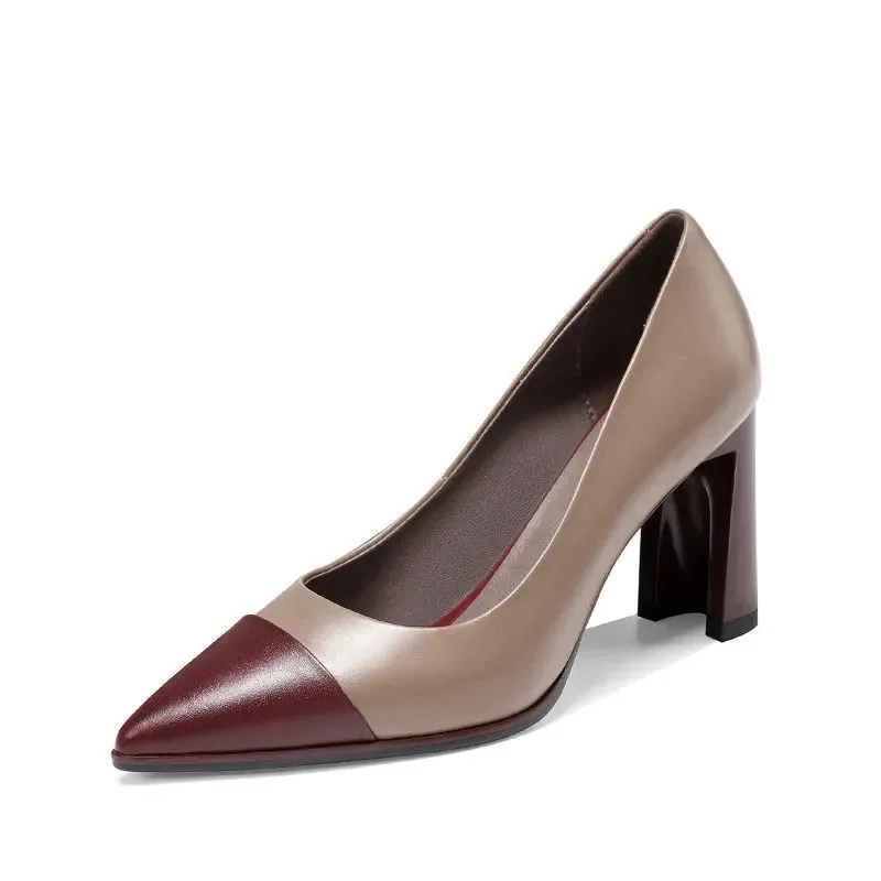 Zapatos De Mujer Sapatos Salto Female Fashion Brown Leather Spring & Autumn Party Night Club Square Heel Shoes Cool Pumps B395
Zapatos De Mujer Sapatos Salto Female Fashion Brown Leather Spring & Autumn Party Night Club Square Heel Shoes Cool Pumps B395