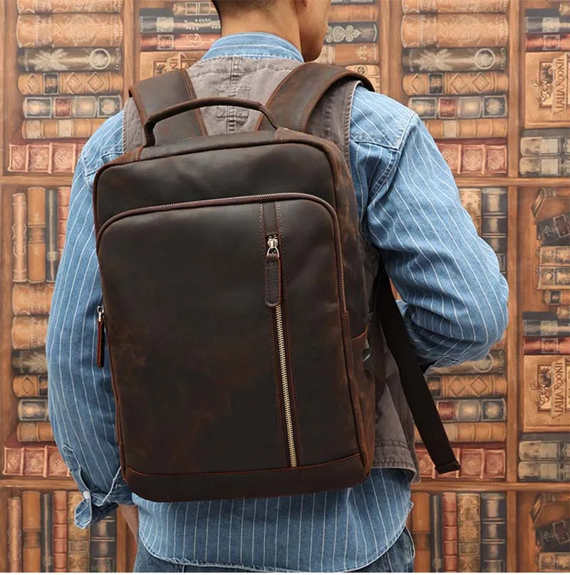 Top layer Genuine Leather Men's Backpack Fit 15.6" Laptop Man Business Backpack USB Charge Male Rucksack Travel Bag School Bags
Top layer Genuine Leather Men's Backpack Fit 15.6" Laptop Man Business Backpack USB Charge Male Rucksack Travel Bag School Bags