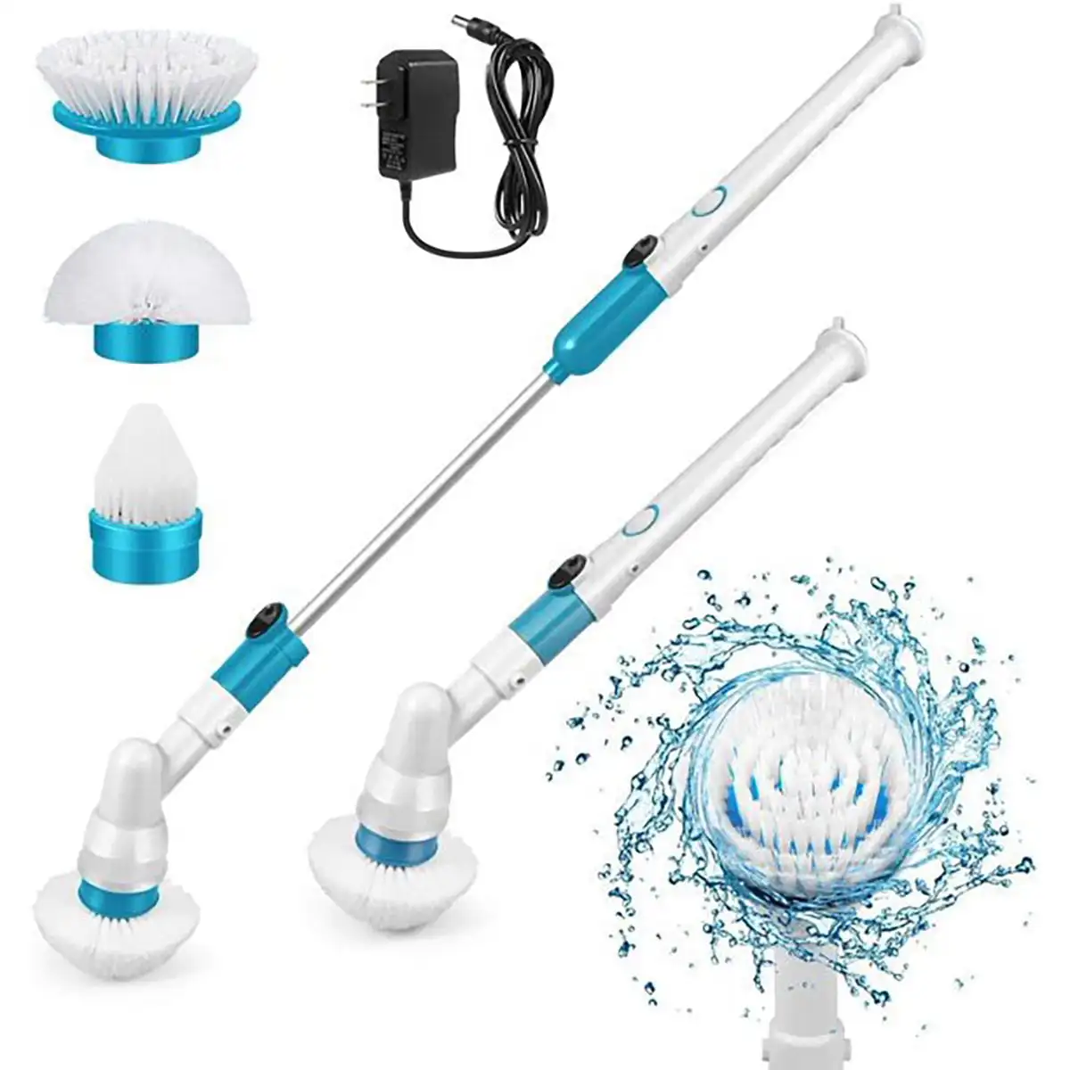 Electric Spin Scrubber, Cordless Spin Scrubber with Adjustable Handle & 3 Replaceable Heads, Power Shower Cleaning Brush Recharg
Electric Spin Scrubber, Cordless Spin Scrubber with Adjustable Handle & 3 Replaceable Heads, Power Shower Cleaning Brush Recharg