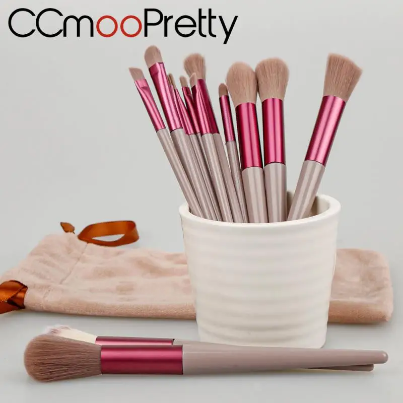 CCmooPretty 13pcs Makeup Brush Set Soft Fluffy Colorful Nylon Hair For Cosmetic Foundation Powder Beauty Tools Brush With Bag
CCmooPretty 13pcs Makeup Brush Set Soft Fluffy Colorful Nylon Hair For Cosmetic Foundation Powder Beauty Tools Brush With Bag