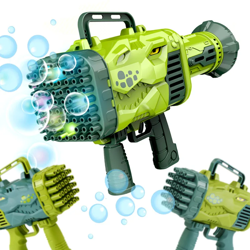 Dinosaur Bubble Machine Toy 32-hole Funny Electric Automatic Bazooka Gatling Bubble Machine Gun Children's Toys Bubble Blower
Dinosaur Bubble Machine Toy 32-hole Funny Electric Automatic Bazooka Gatling Bubble Machine Gun Children's Toys Bubble Blower