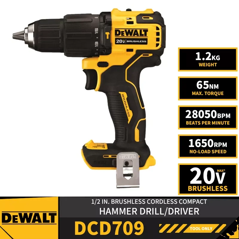 Новый бесщеточный компактный Ударный Молоток DEWALT DCD709 дюйма, Электрическая отвертка 20 в, литиевые электроинструменты 1650R
Новый бесщеточный компактный Ударный Молоток DEWALT DCD709 дюйма, Электрическая отвертка 20 в, литиевые электроинструменты 1650R