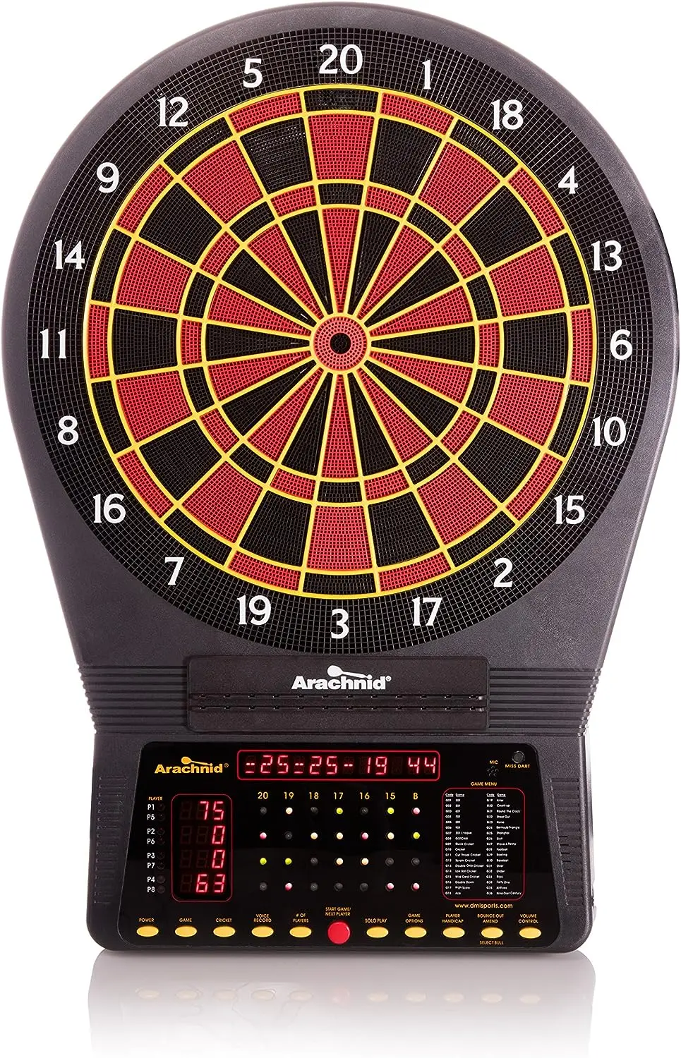 

Pro 750 Electronic Dartboard Features 36 Games with 175 Variations for up to 8 ,Black