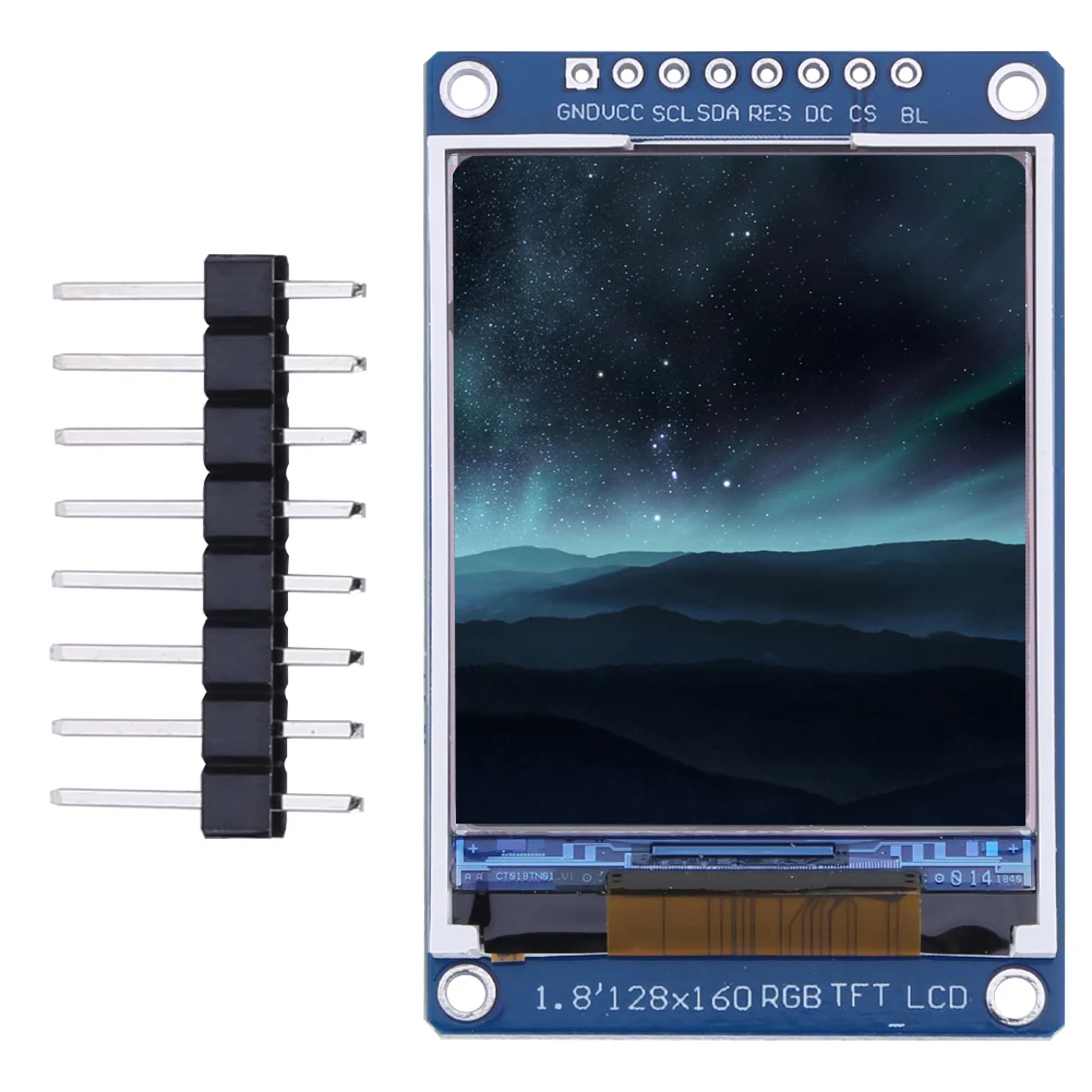 

Модуль ЖК-дисплея 1,8 дюйма, RGB TFT ST7735S, Привод IC, модуль цветного дисплея, интерфейс SPI, последовательный порт для Arduino SMT32, комплект «сделай сам»