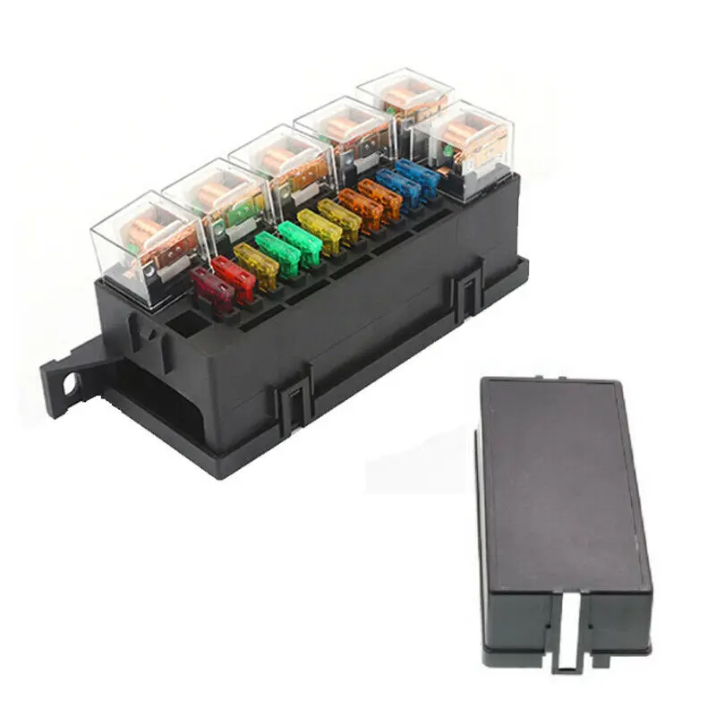 12V Car Truck Tractor Relay & Fuse-Block Box Holder with 11PCS Blade-Fuse 6X Relay
12V Car Truck Tractor Relay & Fuse-Block Box Holder with 11PCS Blade-Fuse 6X Relay