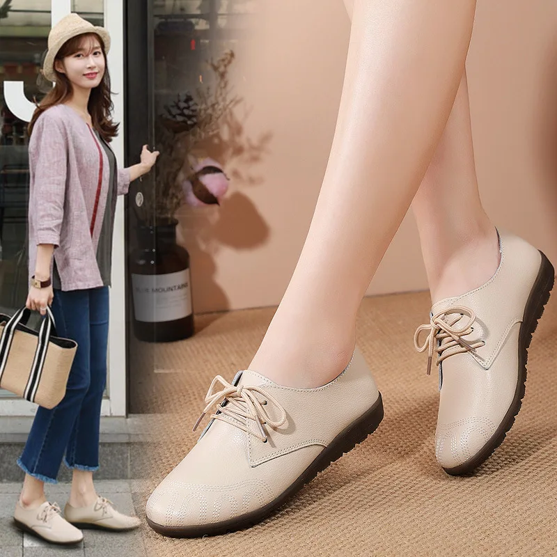 Women flats genuine leather shoes female fashion casual comfortable women shoes solid lace-up summer shoes woman ladies shoes
Women flats genuine leather shoes female fashion casual comfortable women shoes solid lace-up summer shoes woman ladies shoes
