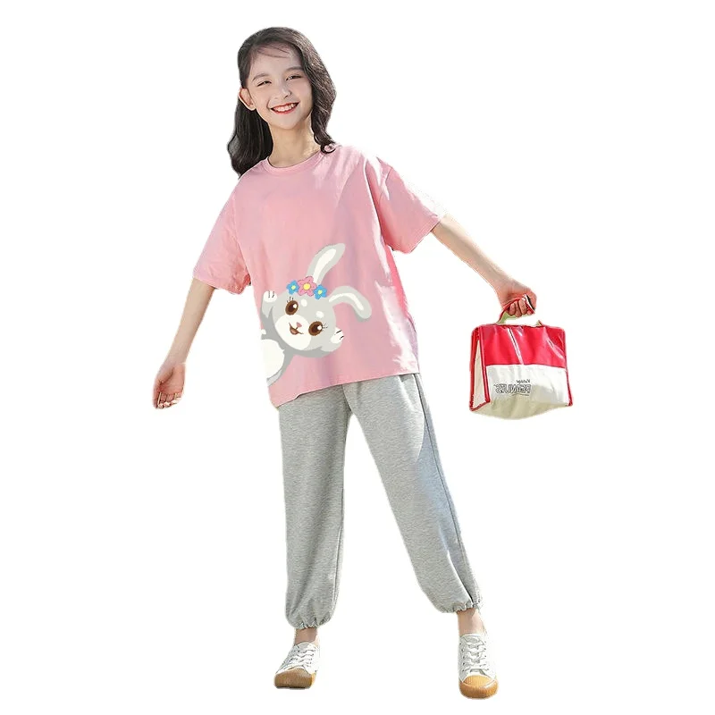 Girls Casual Suit Summer Cartoon Fashion Design Children's Print T-shirts Tops + Sport Pants Two-piece Kids Clothing Sets
Girls Casual Suit Summer Cartoon Fashion Design Children's Print T-shirts Tops + Sport Pants Two-piece Kids Clothing Sets