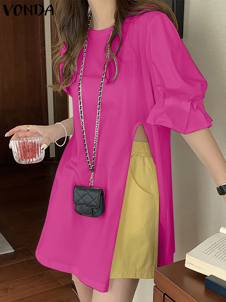VONDA Elegant Party Long Shirt Women Sexy Solid Color Stylish Tops Casual Loose Split Blouse 2022 Summer Bohemian Tops Shirts
VONDA Elegant Party Long Shirt Women Sexy Solid Color Stylish Tops Casual Loose Split Blouse 2022 Summer Bohemian Tops Shirts