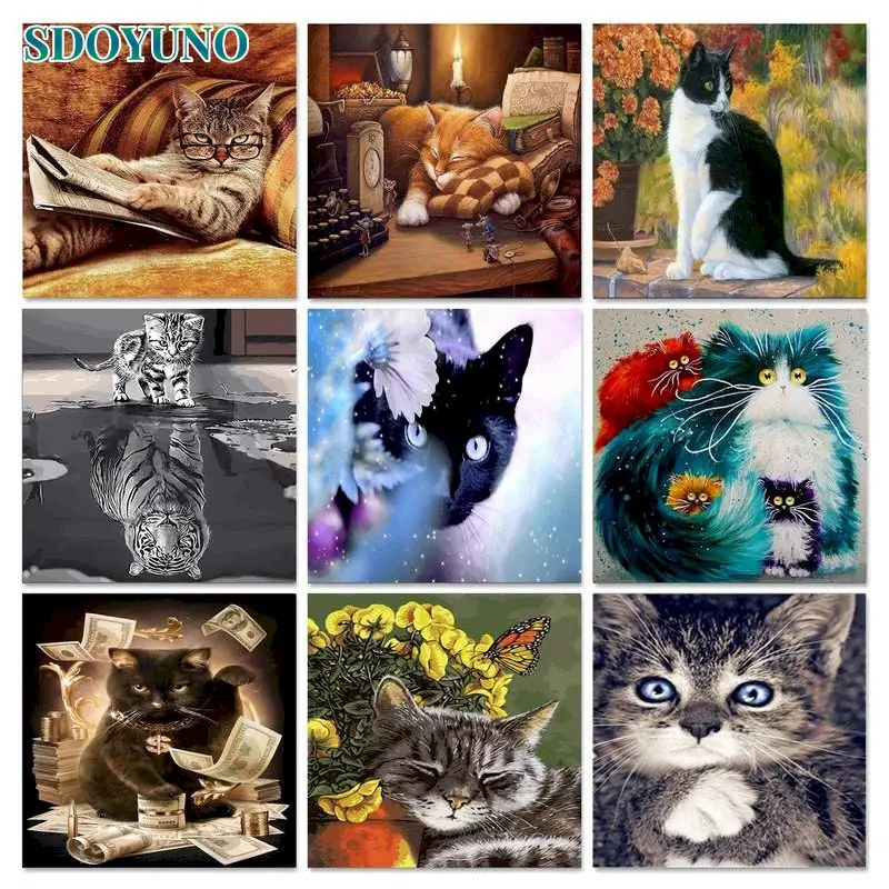 SDOYUNO Cat Oil Painting By Number Diy Animal On Canvas With Frame Acrylic Paint Drawing By Number HandPainted Home Decor
SDOYUNO Cat Oil Painting By Number Diy Animal On Canvas With Frame Acrylic Paint Drawing By Number HandPainted Home Decor