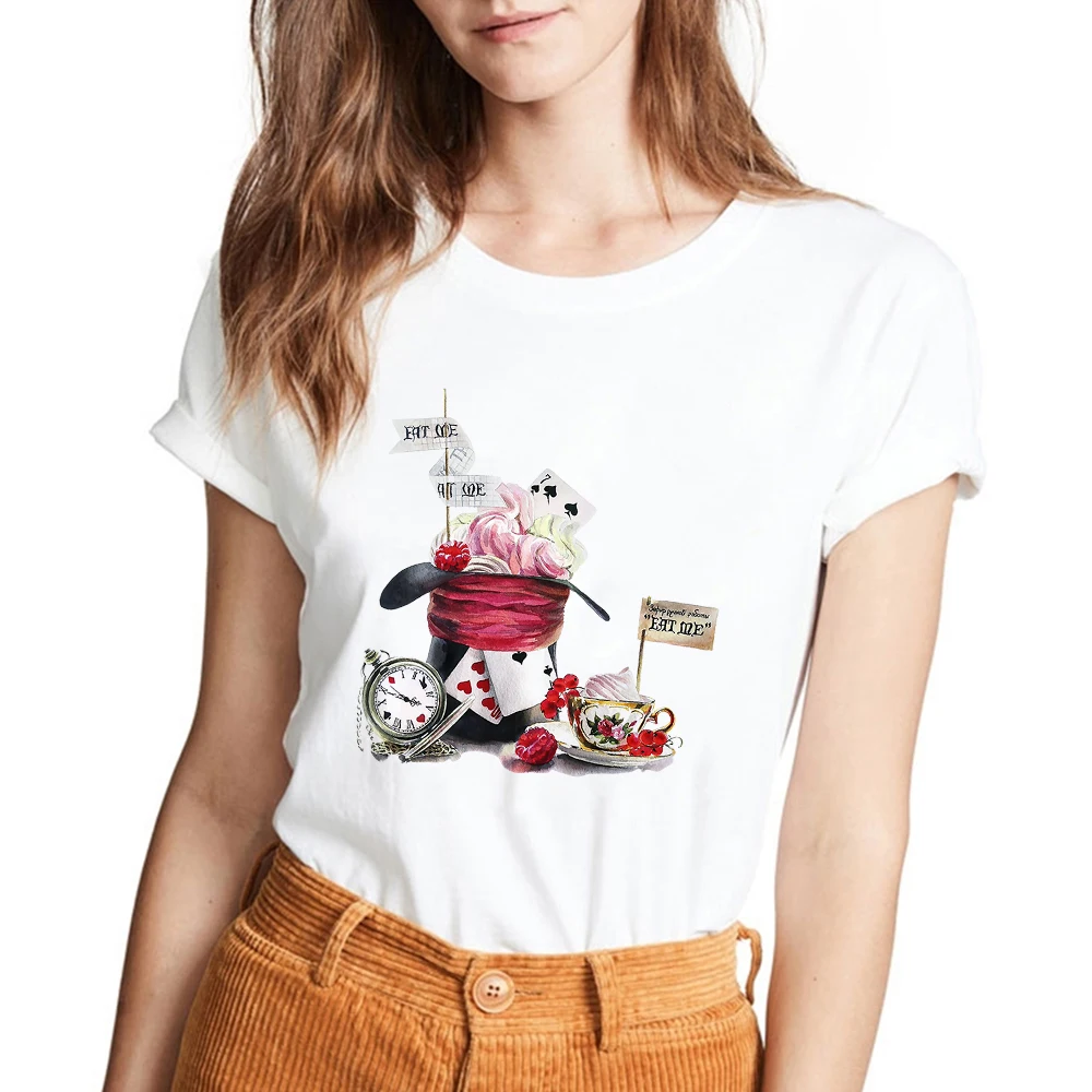 Clothes Women Alice In Wonderland Graphic TEA TIME Letters Printing Female Tee T-Shirt Dropship Disney Fashion Tops Tshirts
Clothes Women Alice In Wonderland Graphic TEA TIME Letters Printing Female Tee T-Shirt Dropship Disney Fashion Tops Tshirts