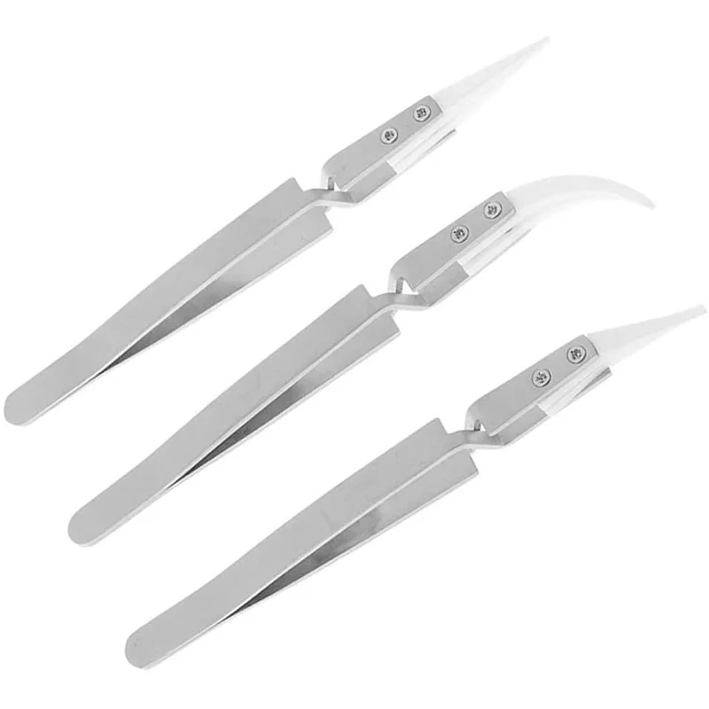 3 Pack Antistatic Ceramic Tweezers Tweezers Inverted Tweezers Precision Heat Resistant Tweezers
3 Pack Antistatic Ceramic Tweezers Tweezers Inverted Tweezers Precision Heat Resistant Tweezers