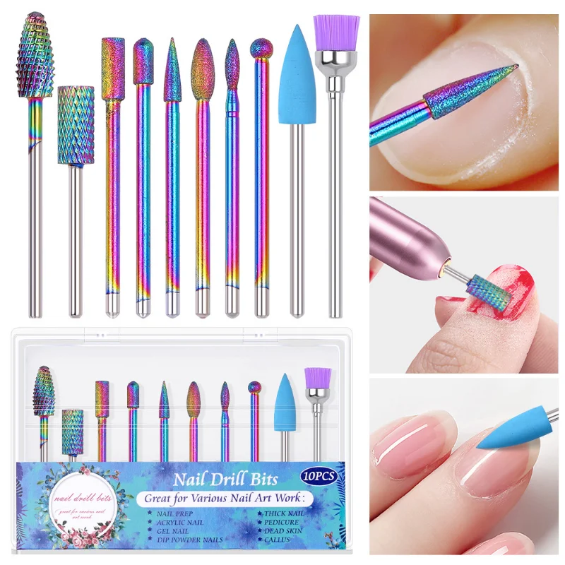 10 Pcs Carbide Nail Drill Bits Rotate Electric Ceramic Milling Cutter For Manicure Gel Polish Remover Nail Files Pedicure
10 Pcs Carbide Nail Drill Bits Rotate Electric Ceramic Milling Cutter For Manicure Gel Polish Remover Nail Files Pedicure