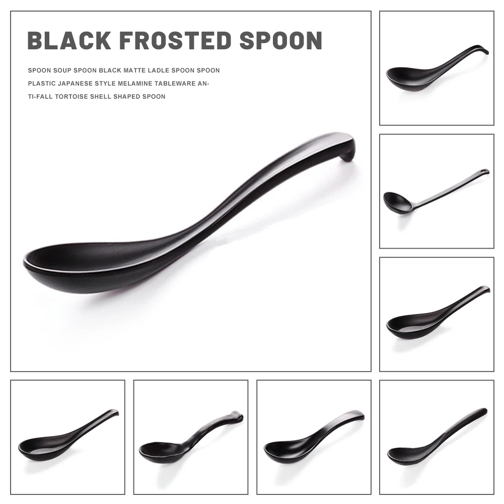 Spoon Soup Spoon Black Matte Ladle Spoon Spoon Plastic Japanese Style Melamine Tableware Anti-Fall Tortoise Shell Shaped Spoon
Spoon Soup Spoon Black Matte Ladle Spoon Spoon Plastic Japanese Style Melamine Tableware Anti-Fall Tortoise Shell Shaped Spoon