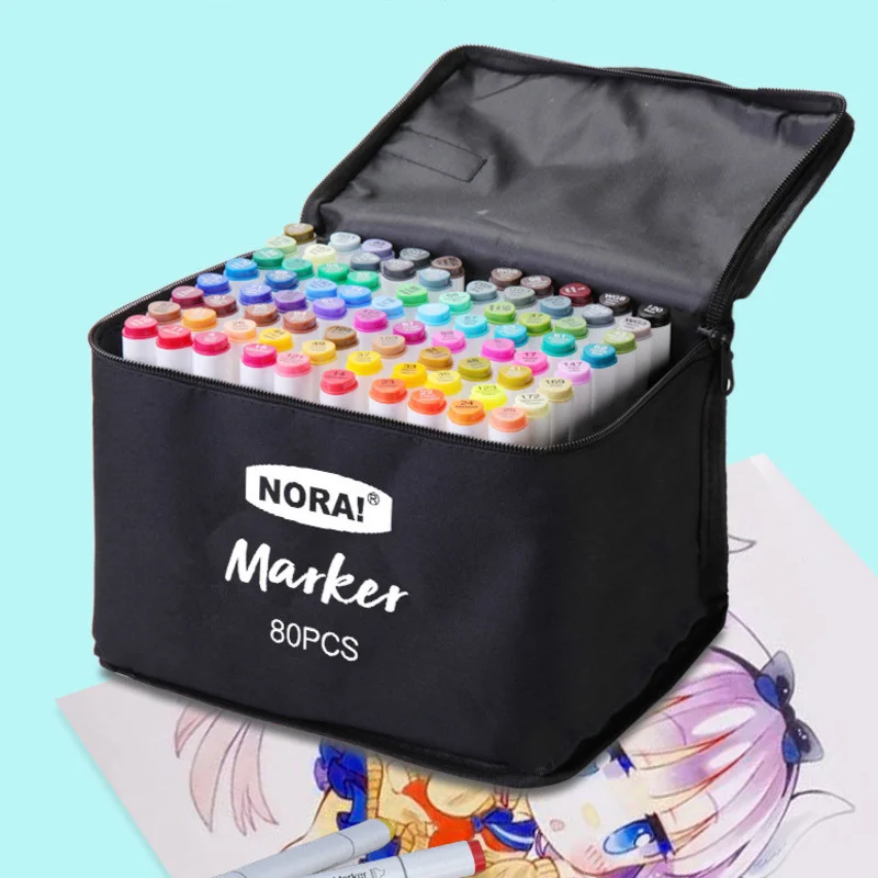2022 New Art Marker Student Oily Double-head Marker Pen Set 30/40/60/80 Color Bag Watercolor Pen Student Painting Supplies
2022 New Art Marker Student Oily Double-head Marker Pen Set 30/40/60/80 Color Bag Watercolor Pen Student Painting Supplies