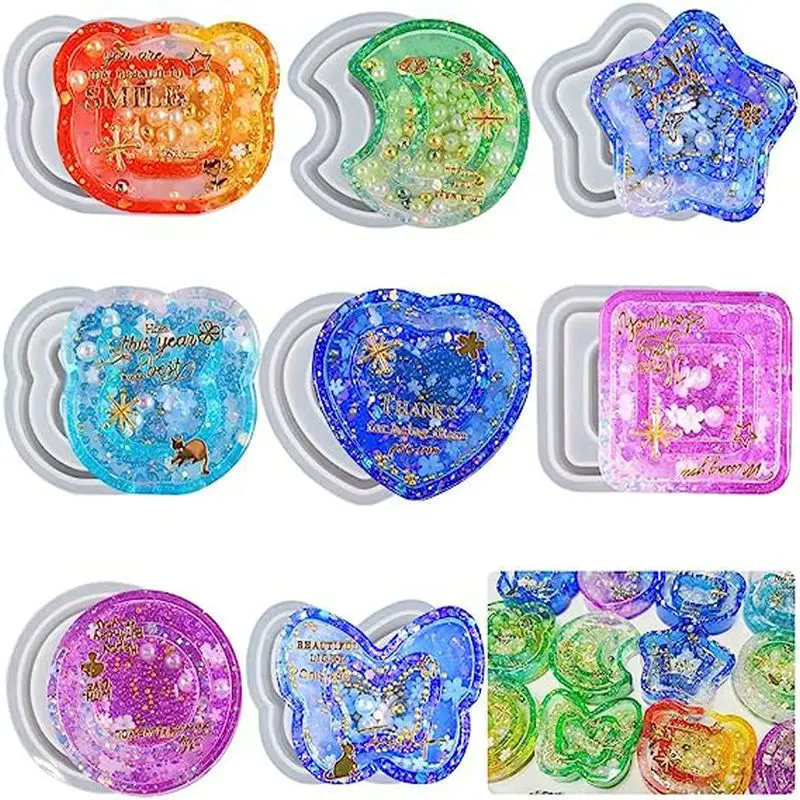 Silicone Quicksand Mold Heart Butterfly Shaped Epoxy Resin Casting Mold for Keychain Charms DIY Jewelry Making Supplies 8 Styles
Silicone Quicksand Mold Heart Butterfly Shaped Epoxy Resin Casting Mold for Keychain Charms DIY Jewelry Making Supplies 8 Styles