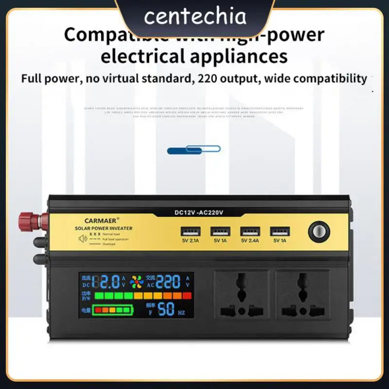 Dc12vto Ac 220v Car Inverter Solar Inverter Universal Sine Wave Voltage Converter Adapter Multifunctional Portable Lcd Inverter 
Dc12vto Ac 220v Car Inverter Solar Inverter Universal Sine Wave Voltage Converter Adapter Multifunctional Portable Lcd Inverter