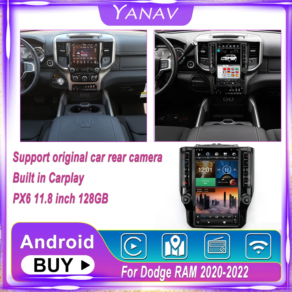 128GB 11.8 inch For Dodge RAM 2020-2022 Android Car Radio Tesla Screen 2Din Car Multimedia Auto Radio GPS Navigation Head Unit
128GB 11.8 inch For Dodge RAM 2020-2022 Android Car Radio Tesla Screen 2Din Car Multimedia Auto Radio GPS Navigation Head Unit