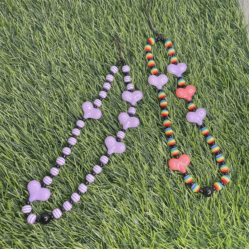 Trend Fashion Acrylic Heart Shaped Resin Striped Beads Lanyard Anti-Lost Exquisite Mobile Phone Chain Female Jewelry Accessories
Trend Fashion Acrylic Heart Shaped Resin Striped Beads Lanyard Anti-Lost Exquisite Mobile Phone Chain Female Jewelry Accessories
