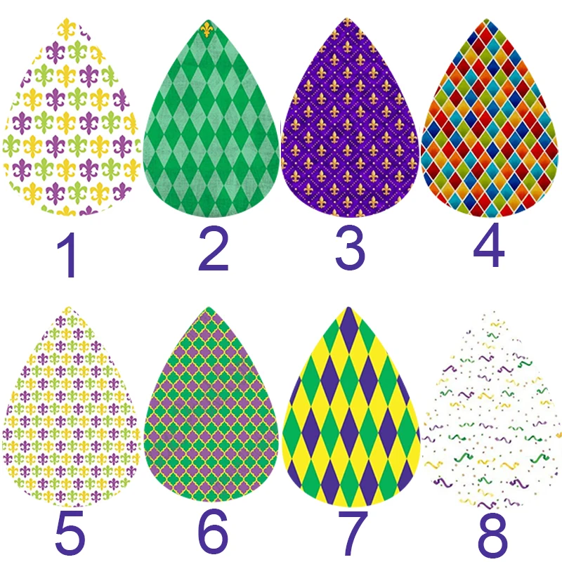 Mardi Gras Faux Leather Earrings 16Pcs/Set Lightweight Printed Earrings Accessories In Stock Wholesale
Mardi Gras Faux Leather Earrings 16Pcs/Set Lightweight Printed Earrings Accessories In Stock Wholesale