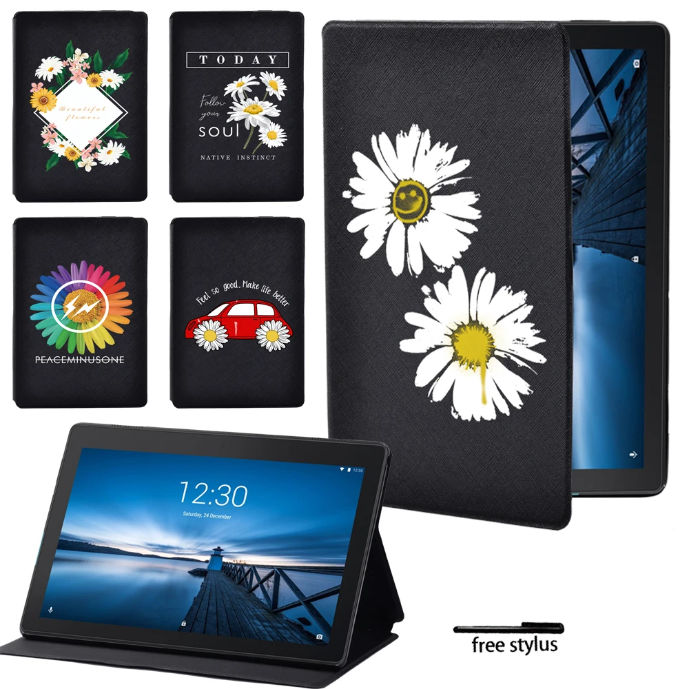 Folio Tablet Case for Lenovo Tab E10/Tab M10 10.1 Inch PU Leather Funda Flip Daisy Series Stand Cover Flip Shell + Free Stylus
Folio Tablet Case for Lenovo Tab E10/Tab M10 10.1 Inch PU Leather Funda Flip Daisy Series Stand Cover Flip Shell + Free Stylus