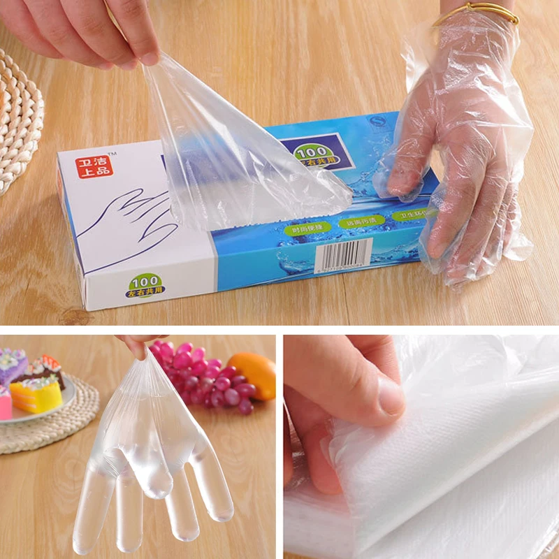 Disposable PE Gloves Transparent Plastic Food Safe Polyethylene Gloves Food Prep Gloves Home Cleaning Gloves Kitchen Accessories
Disposable PE Gloves Transparent Plastic Food Safe Polyethylene Gloves Food Prep Gloves Home Cleaning Gloves Kitchen Accessories