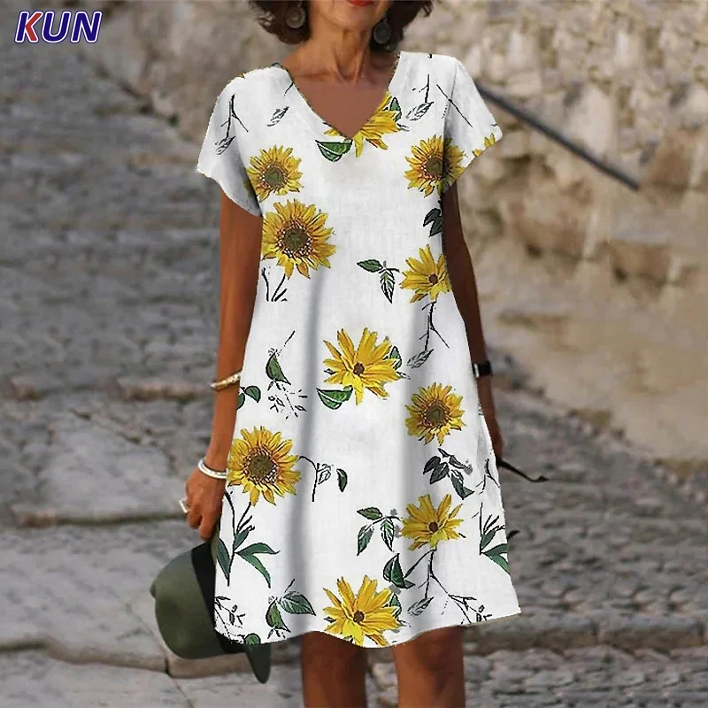 Женское летнее платье с цветочным 3D принтом, женское Повседневное платье до колена с V-образным вырезом, модный дизайн, новое платье, 2022
Женское летнее платье с цветочным 3D принтом, женское Повседневное платье до колена с V-образным вырезом, модный дизайн, новое платье, 2022