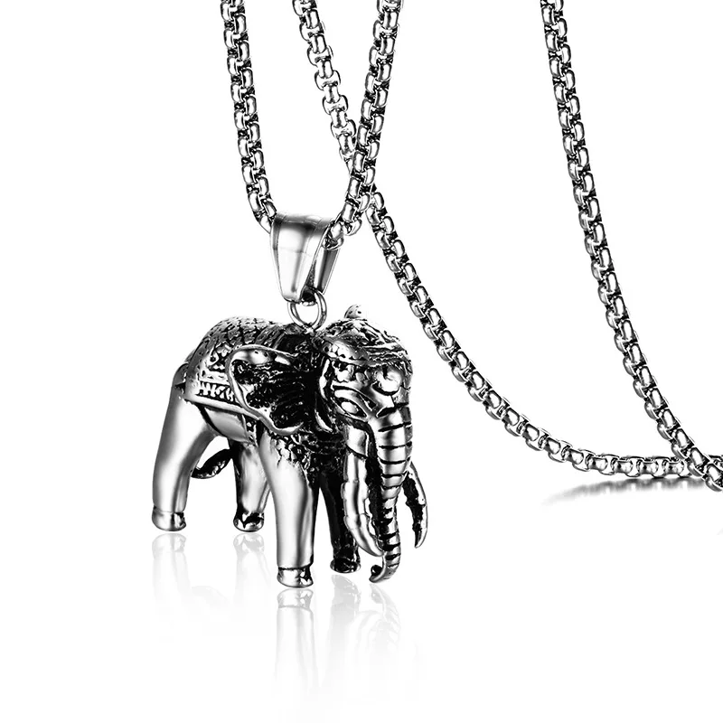 New Animal Vintage Men's Fashion Titanium Steel Elephant Pendant Necklace Punk Hip Hop Creative Personality Jewelry
New Animal Vintage Men's Fashion Titanium Steel Elephant Pendant Necklace Punk Hip Hop Creative Personality Jewelry