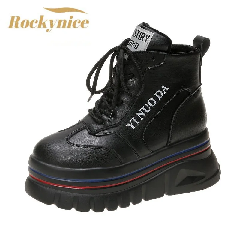 Platform Chunky Boots Women Thick Bottom Sneakers Increased Winter Warm Plush Ankle Boots Woman Leather Metal Motorcycle Botas
Platform Chunky Boots Women Thick Bottom Sneakers Increased Winter Warm Plush Ankle Boots Woman Leather Metal Motorcycle Botas