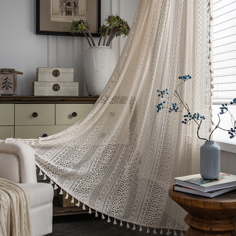 OFFWORLD Living Room Bedroom Blackout Curtains American Crochet Hollow Blackout Simple Style Literary Lace Curtains
OFFWORLD Living Room Bedroom Blackout Curtains American Crochet Hollow Blackout Simple Style Literary Lace Curtains