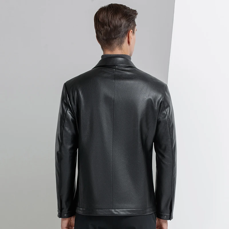 Natural Men's Autumn Jacket Jacket Spring Men Jacket Leather And Sheepskin Lapel
Natural Men's Autumn Jacket Jacket Spring Men Jacket Leather And Sheepskin Lapel