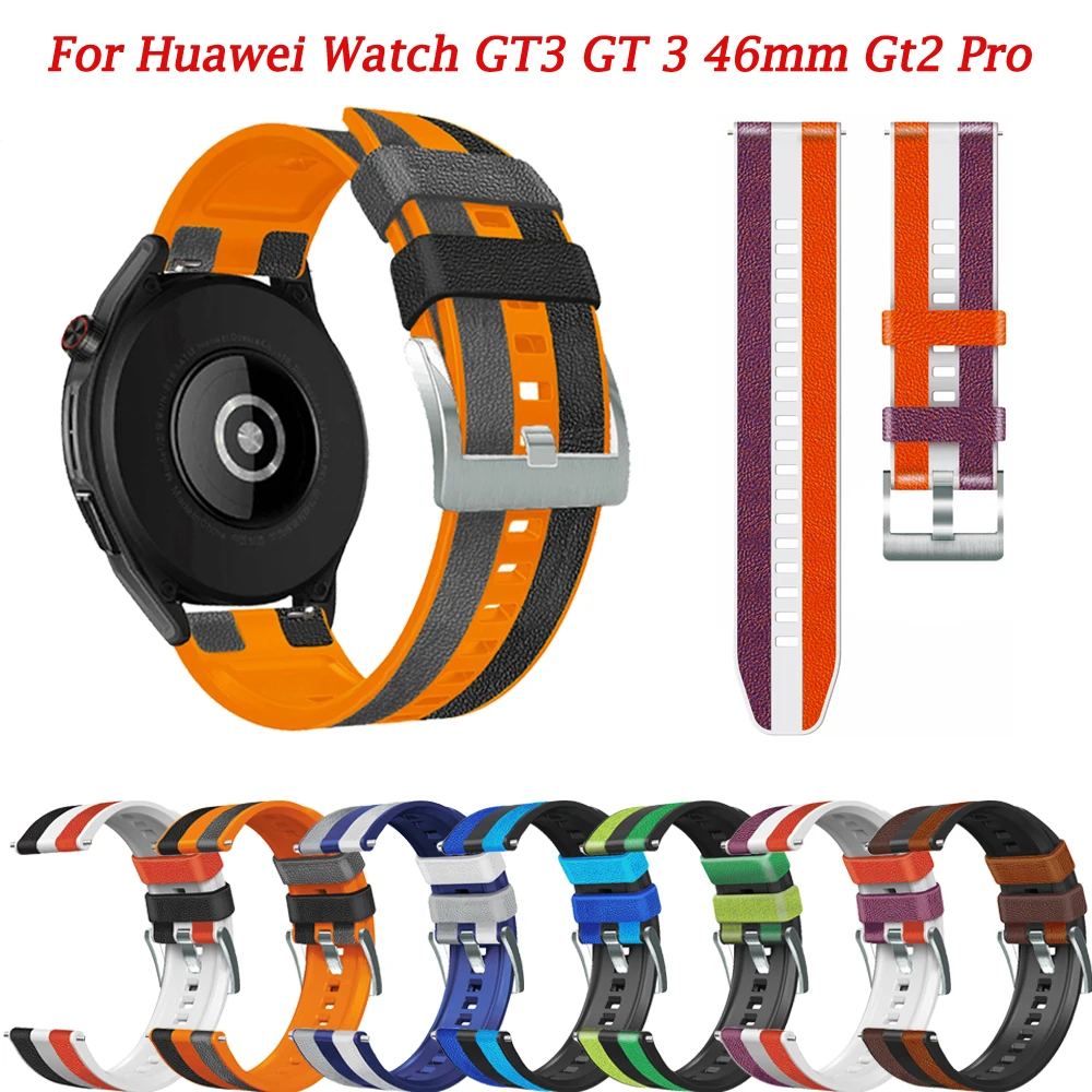 22mm Leather Silicone Smartwatch Band Strap For Huawei Watch 3 pro/GT 2 Pro/GT 3 GT3 46mm Wrist Bracelet For GT runner 46mm Belt
22mm Leather Silicone Smartwatch Band Strap For Huawei Watch 3 pro/GT 2 Pro/GT 3 GT3 46mm Wrist Bracelet For GT runner 46mm Belt