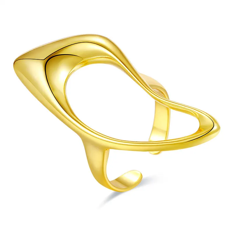Minimalism 925 Sterling Silver Vintage Adjustable Rings 18K Gold Plated Simple Punk Hollow Geometric Jewelry For Women 2022
Minimalism 925 Sterling Silver Vintage Adjustable Rings 18K Gold Plated Simple Punk Hollow Geometric Jewelry For Women 2022
