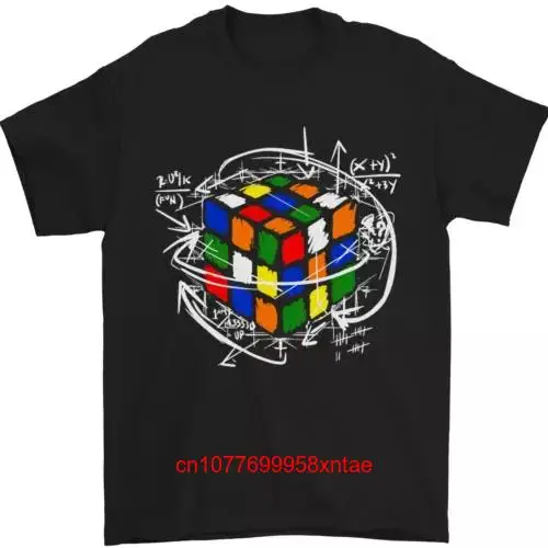 Rubix куб уравнение забавная Головоломка Мужская футболка 100 хлопок длинные или