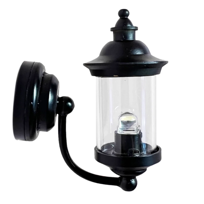 1/12 Scale Dollhouse Accessories Miniature LED Wall Sconce Lamp, Outdoor Lantern Black Wall Light,Battery Operated
1/12 Scale Dollhouse Accessories Miniature LED Wall Sconce Lamp, Outdoor Lantern Black Wall Light,Battery Operated
